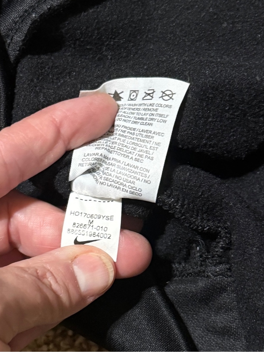 Nike Dri-Fit Black Pullover Hoodie with Embroidered Swoosh Mens M EUC - Picture 7 of 7